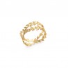 Laurel leaf ring interlaced gold plated - LAURIER - Fine ring, trendy ring