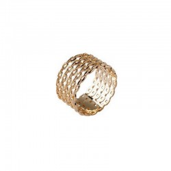 Large five rings ring gold plated - BAZAR CHIC - multi rings ring, accumulation,