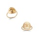 Gold plated ring, good luck, evil eye - NAZAR - Matt gold finish