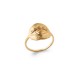 Gold plated ring, good luck, evil eye - NAZAR - Matt gold finish