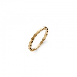 Gold plated ring, stackable ring, fine ring, phalanx ring, oval pattern - BAZAR CHIC - Dainty ring, tiny ring