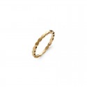 Gold plated ring, stackable ring, fine ring, phalanx ring, oval pattern - BAZAR CHIC - Dainty ring, tiny ring