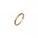 Gold plated ring, stackable ring, fine ring, phalanx ring, openwork oval pattern - BAZAR CHIC - Dainty ring, tiny ring