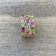 Multicolored stones ring, triple stone rings - BAZAR CHIC - Multi-color ring with 4 colors