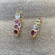 Bague pierres multicolores, anneau simple empierrés - BAZAR CHIC -