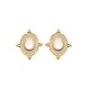 Boucles d'oreilles pierre de lune plaqué or - SOFIA - Boucles d'oreilles pendantes ovales et pierres naturelles