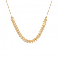 Gold plated laurel leaf chain necklace - LAURIER