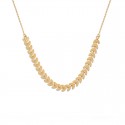 Gold plated laurel leaf chain necklace - LAURIER