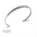 Jonc en Argent 925 - Bracelet gravure ethnique touareg - Bijou homme