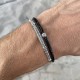 925 Silver Bangle - Tuareg ethnic engraving bracelet - Men's jewelry