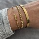 Nail bracelet, luxury bangle gilded with fine 18K gold - Men's jewelry