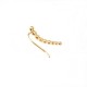 Gold plated earrings set with zircons - Earlobe contour - DÉESSE