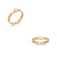 Gold plated ring, curb chain link and its zircon - MAILLE - Chain ring, trendy ring