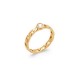 Gold plated ring, curb chain link and its zircon - MAILLE - Chain ring, trendy ring