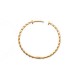 Gold plated earrings, medium hoops 1.6 inch - Curb link - Rigid mesh chains