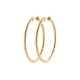 Gold plated twisted hoops earrings in 1.6 inch - Medium hoops size