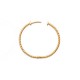 Gold plated twisted hoops earrings in 1.6 inch - Medium hoops size