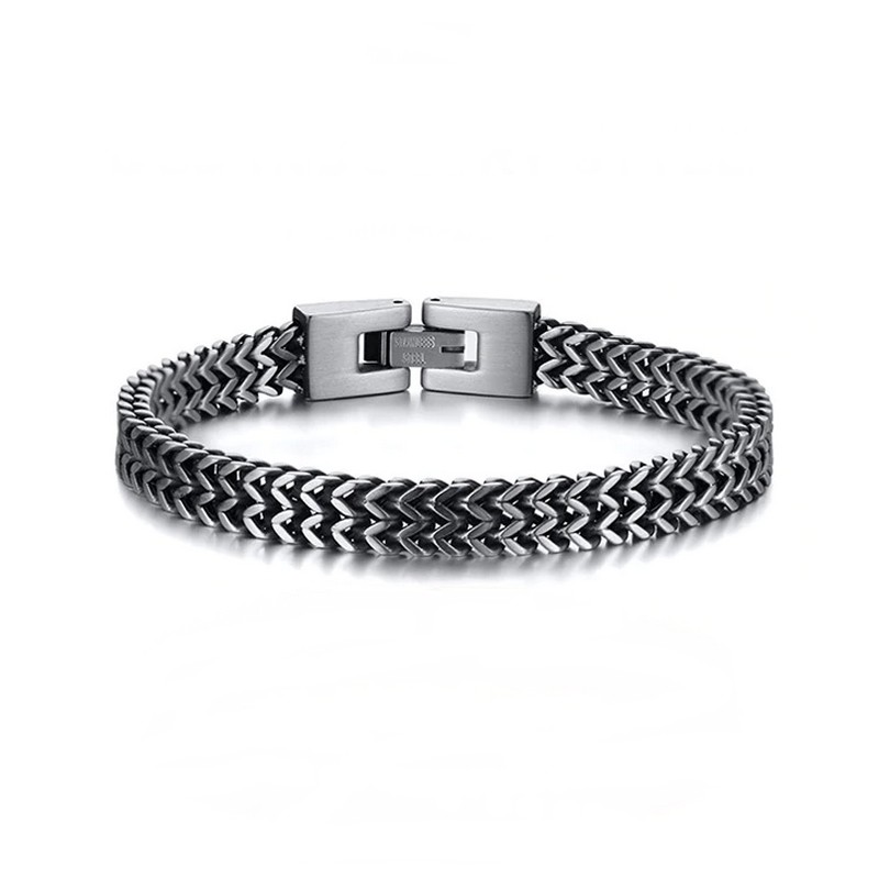 Men's Sterling Silver Thick Curb Chain Bracelet - Jewelry1000.com