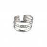 Ear cuff, 925 twisted silver triple ring - Fake piercing, , ear clips, non pierced, earwraps