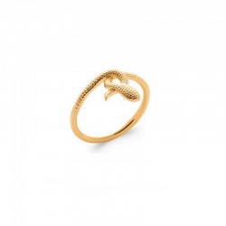 18K Gold Plated Interlaced Snake Ring - SNAKE -