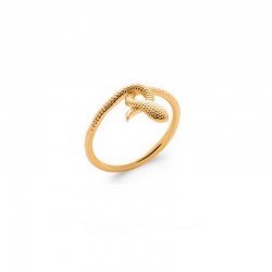 Bague serpent entrelacé plaqué or 18K - SNAKE -