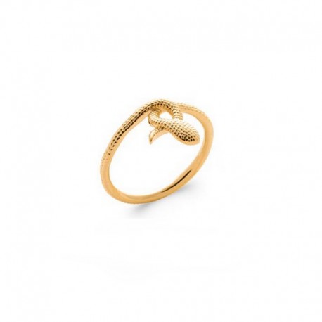 Bague serpent entrelacé plaqué or 18K - SNAKE -