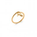 Bague serpent entrelacé plaqué or 18K - SNAKE -