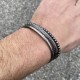 Pack bracelets Homme 2 Jonc acier + 1 bracelet hématite