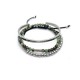 Pack of bracelets Man 1 stell bangle + 1 matt tiger eyes bracelet and its silver 925 bead