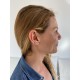 925 silver beaded earrings - Earlobe contour , lobe outline - DÉESSE