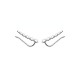 925 silver beaded earrings - Earlobe contour , lobe outline - DÉESSE