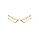Gold plated earrings set with zircons - Earlobe contour - DÉESSE