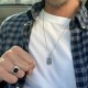 Large signet ring for men with black onyx - rectangular stone - 925 silver jewel