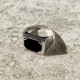 Large signet ring for men with black onyx - rectangular stone - 925 silver jewel