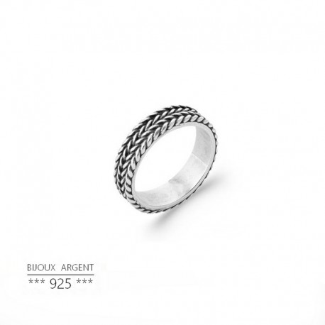 Ethnic ring in sterling silver - Men's ring