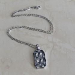 Collier chaine et pendentif argent pour homme (vendu ensemble ou séparément)