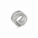 Bague dix anneaux en argent 925 - SOFIA - Bague semainier Bague large