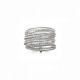 Bague dix anneaux en argent 925 - SOFIA - Bague semainier Bague large