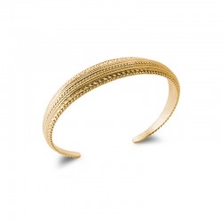 Tuareg wide bangle bracelet in gold plated - SOFIA