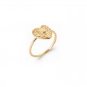 Heart ring original gold plated - LOVE - Double heart