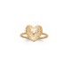 Heart ring original gold plated - LOVE - Double heart