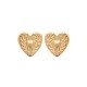 Heart earrings original gold plated - AMOUR- Double heart love