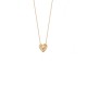 Heart necklace gold plated - AMOUR - Double heart