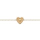 Heart bracelet gold plated - LOVE - Double heart original