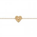 Heart bracelet gold plated - LOVE - Double heart original