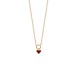 Red heart necklace in gold plated - AMOUR