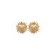 Heart earrings on sunburst gold plated - AMOUR - Sun love