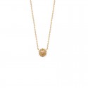 Heart necklace on sunburst gold plated - AMOUR - Sun love