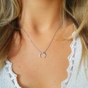 925 silver small horn necklace - NINA