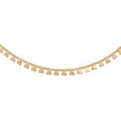 Collier pampilles cœur plaqué or 18K - AMOUR -